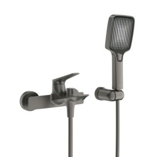 Смеситель для ванны и душа CEZARES LINER-VD-GM оружейная сталь